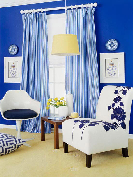 Sơn sửa phòng khách đẹp, thêm ấn tượng với sắc xanh.
