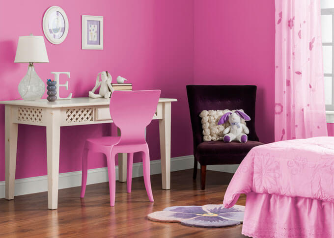 sơn phòng ngủ đẹp với mầu hồng hiện đang rất được ưa chuộng