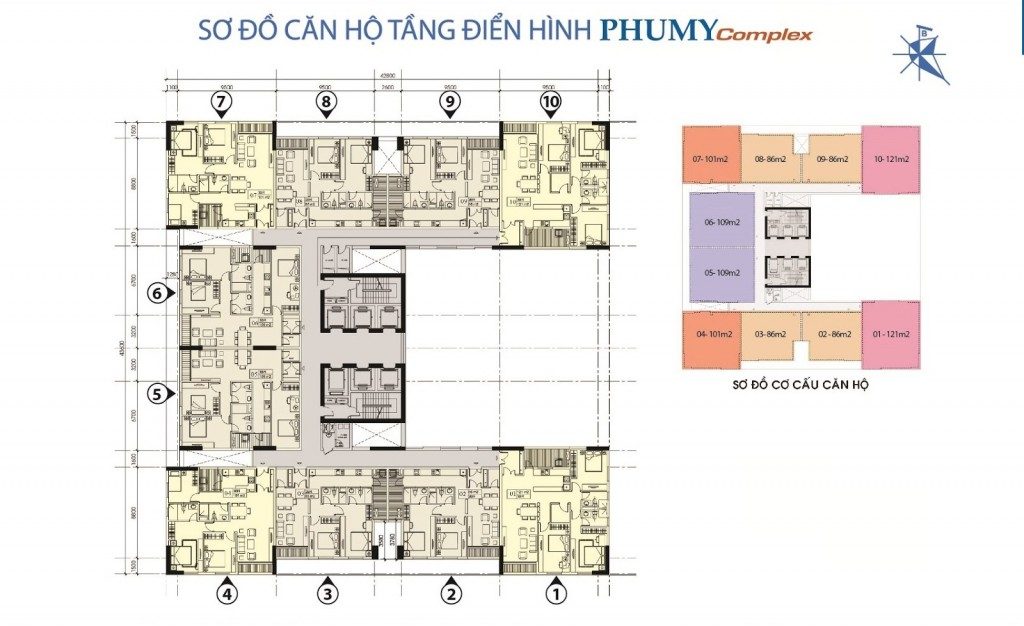 mặt bằng chung cư phú mỹ complex 1