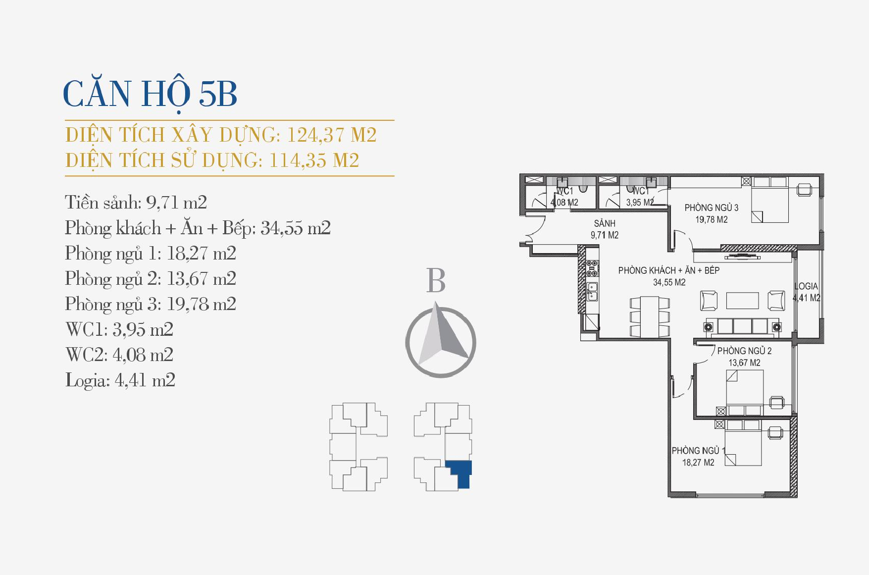 thiết kế căn hộ 5b chung cư sunshine center