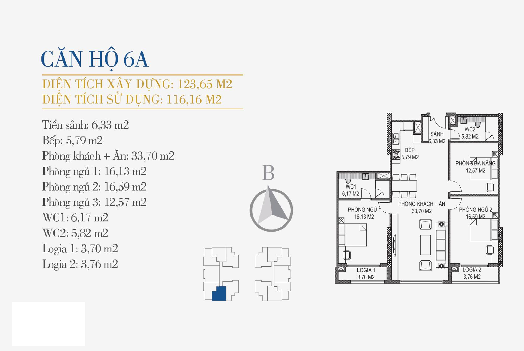 thiết kế căn hộ 6a chung cư sunshine center