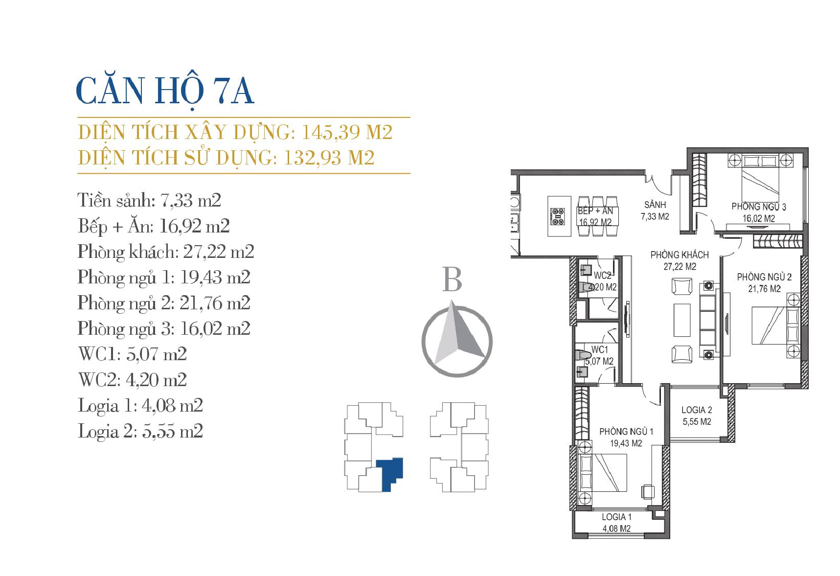 thiết kế căn hộ 7a chung cư sunshine center