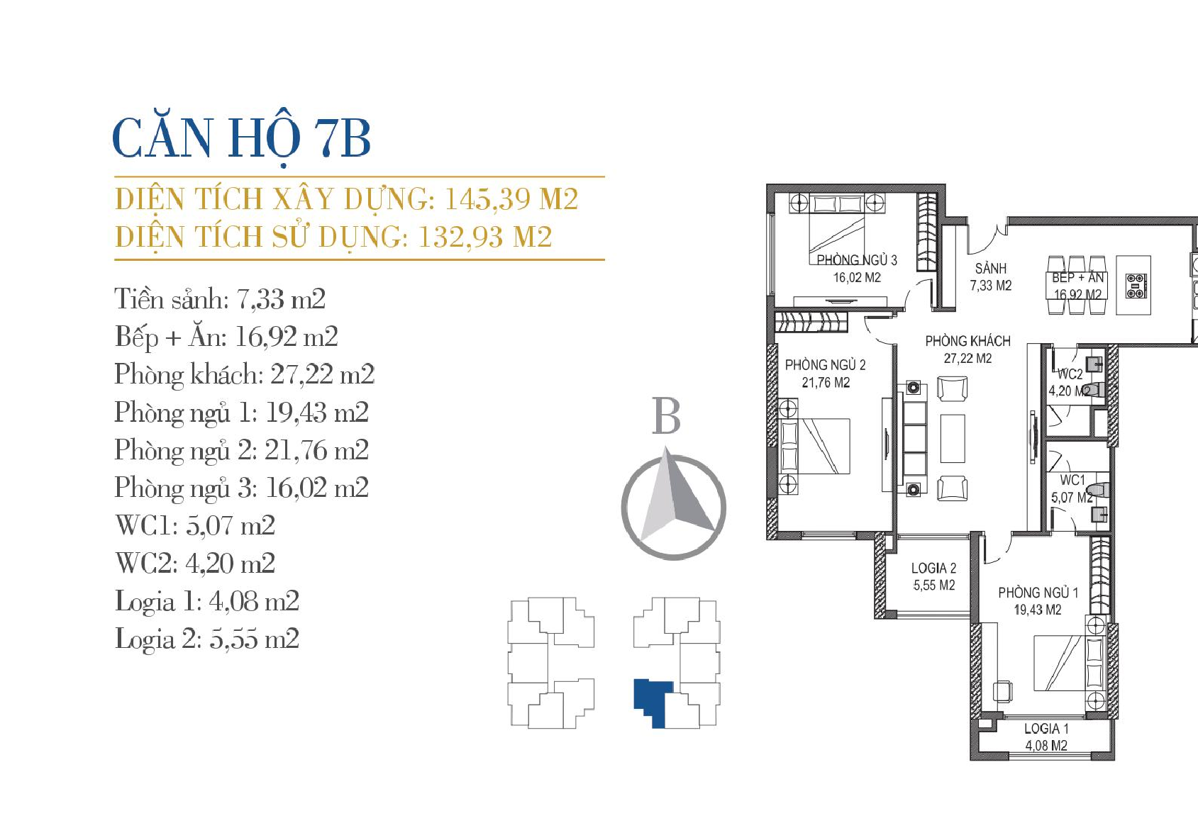 thiết kế căn hộ 7b chung cư sunshine center