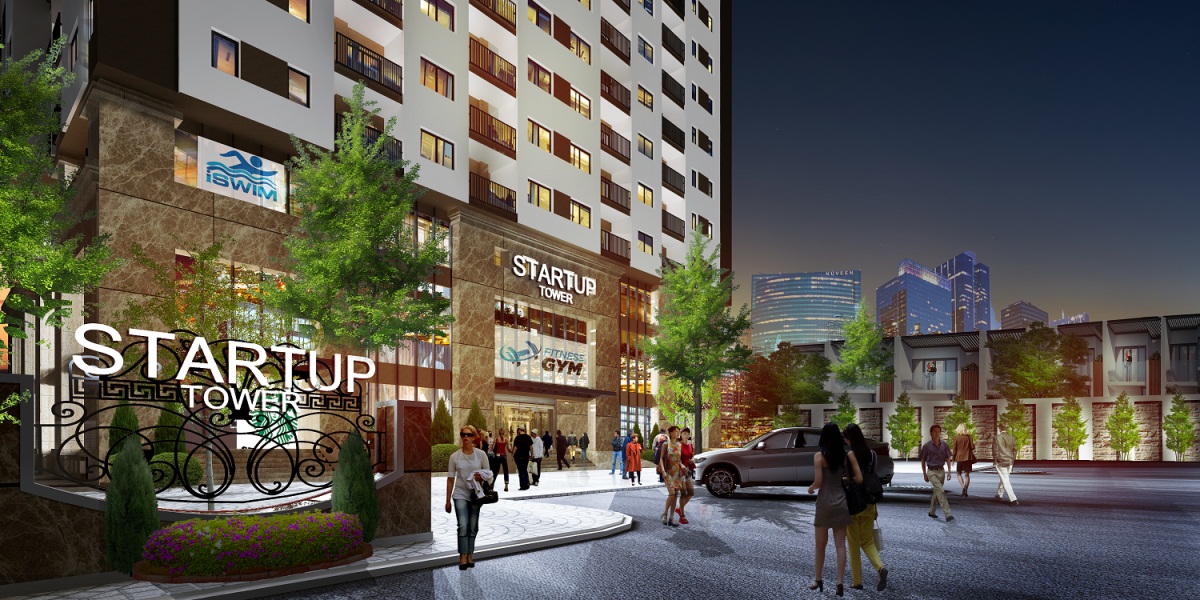 phối cảnh chung cư startup tower 91 ngọc đại