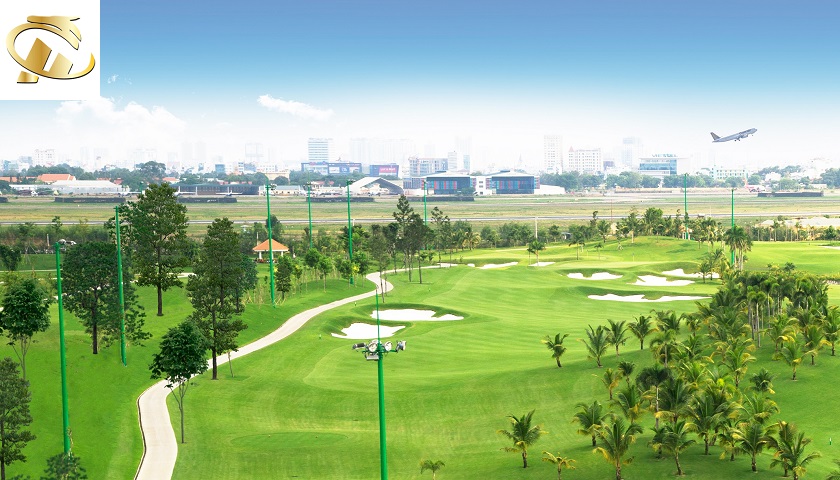 ngắm sân golf long biên từ hc golden city