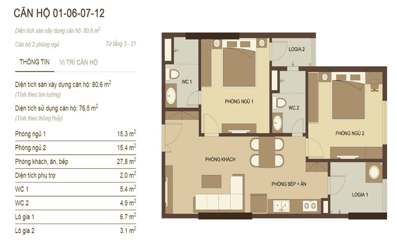 thiết kế căn hộ 1,6,7,12 chung cư hòa phát 70 nguyễn đức cảnh