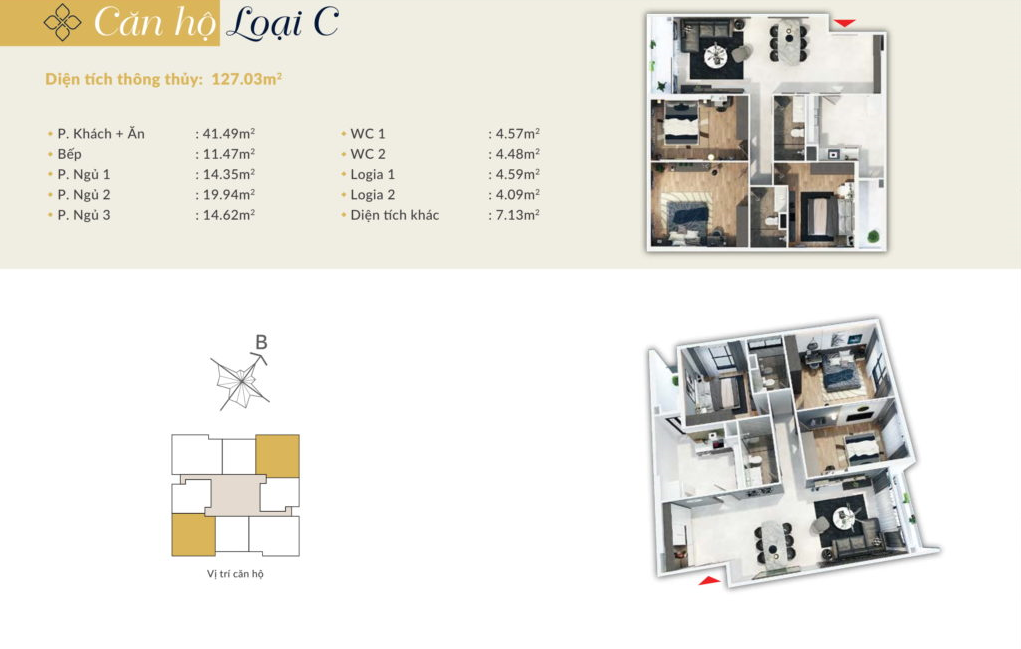 chung cư bohemia residence căn hộ c