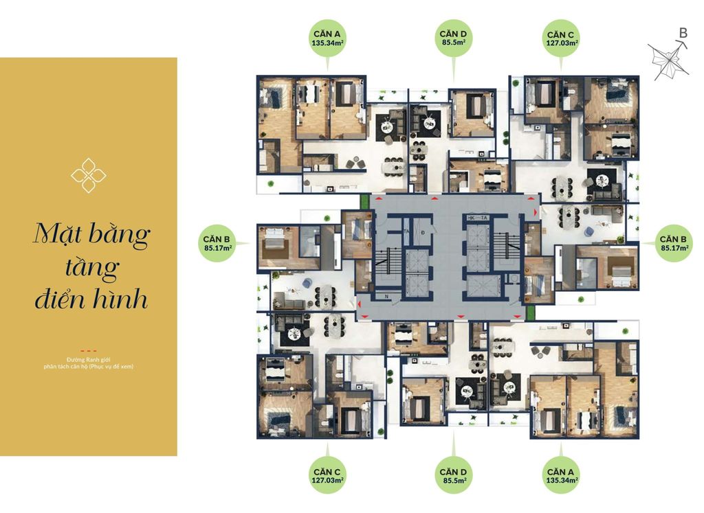 mặt bằng tổng thể chung cư bohemia residence