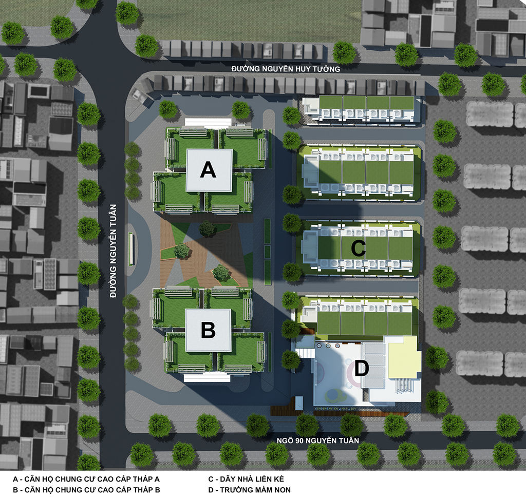 mặt bằng tổng thể dự án thống nhất complex