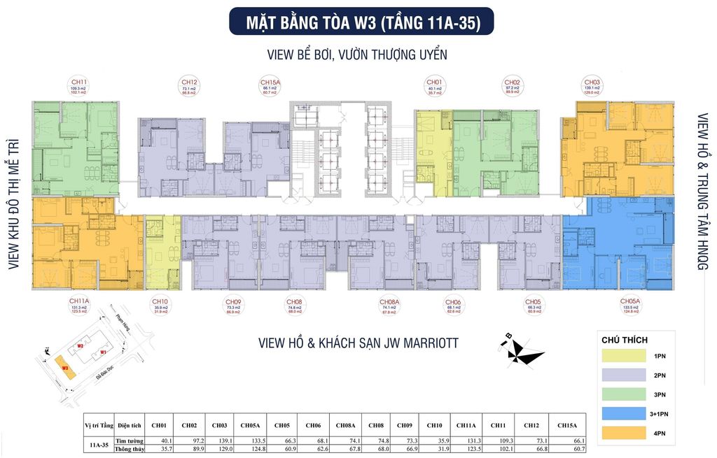 mặt bằng vinhomes west point tòa w3