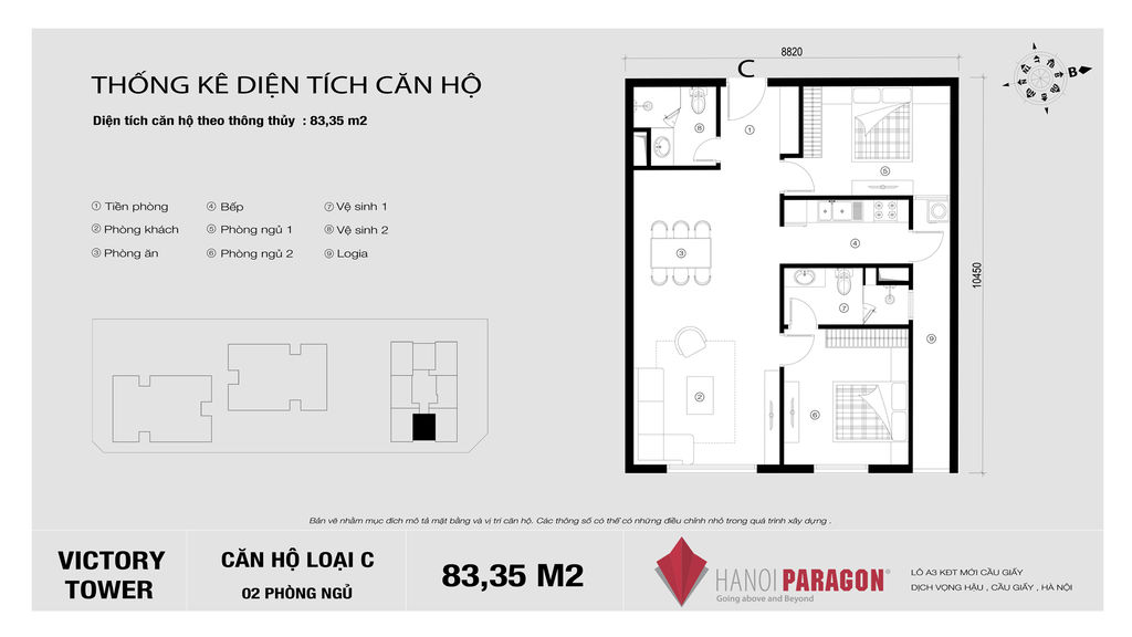 mặt bằng hà nội paragon tòa c căn hộ c