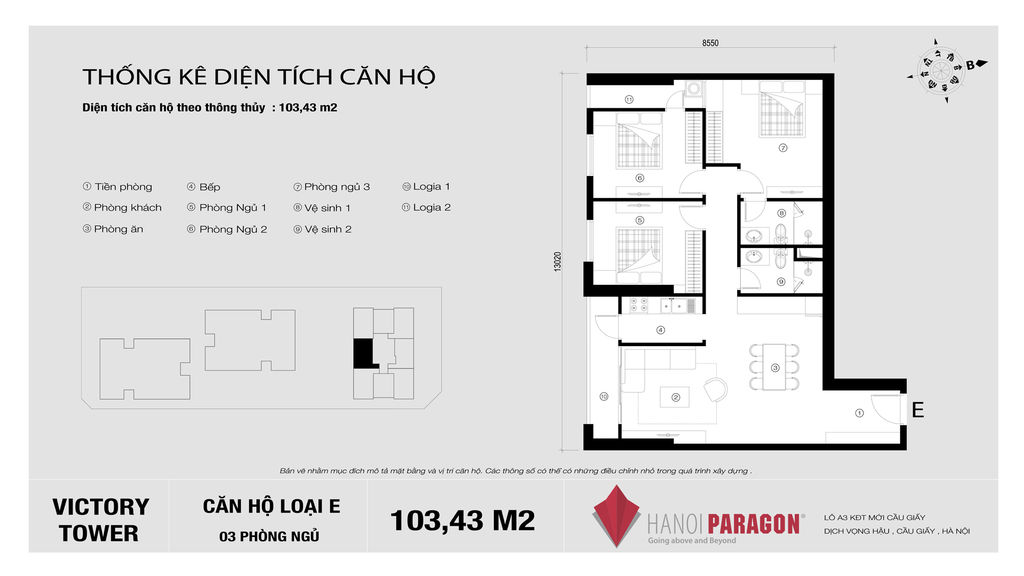 mặt bằng hà nội paragon tòa c căn hộ e