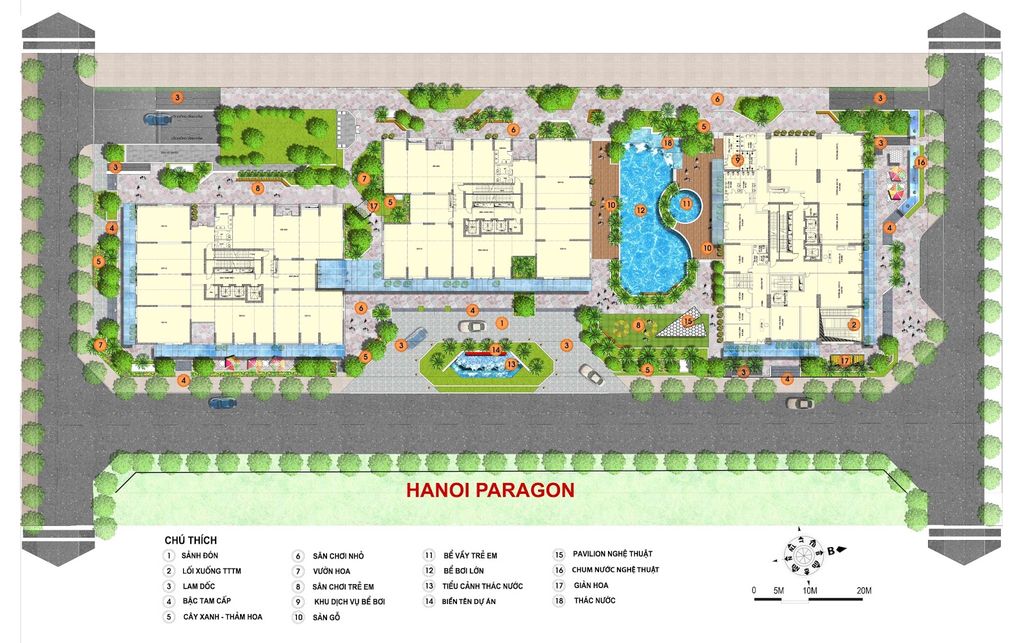 tiện ích chung cư hà nội paragon