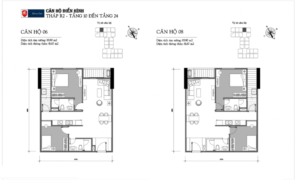 thiết kế căn hộ chung cư florence tower trần hữu dực tòa r2