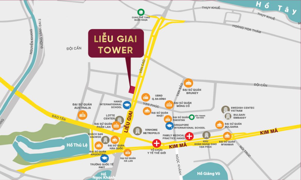 vị trí dự án liễu giai tower