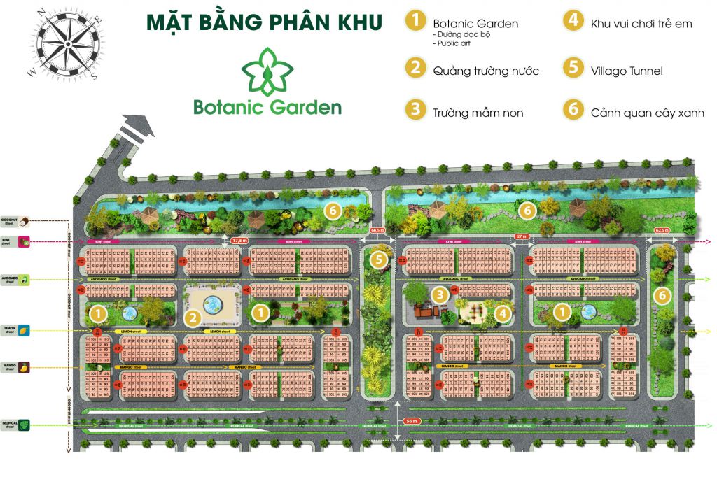 flc tropical city mặt bằng phân khu botanic garden 