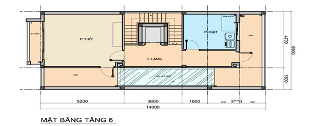 thiết kế shophouse him lam vạn phúc tầng 6