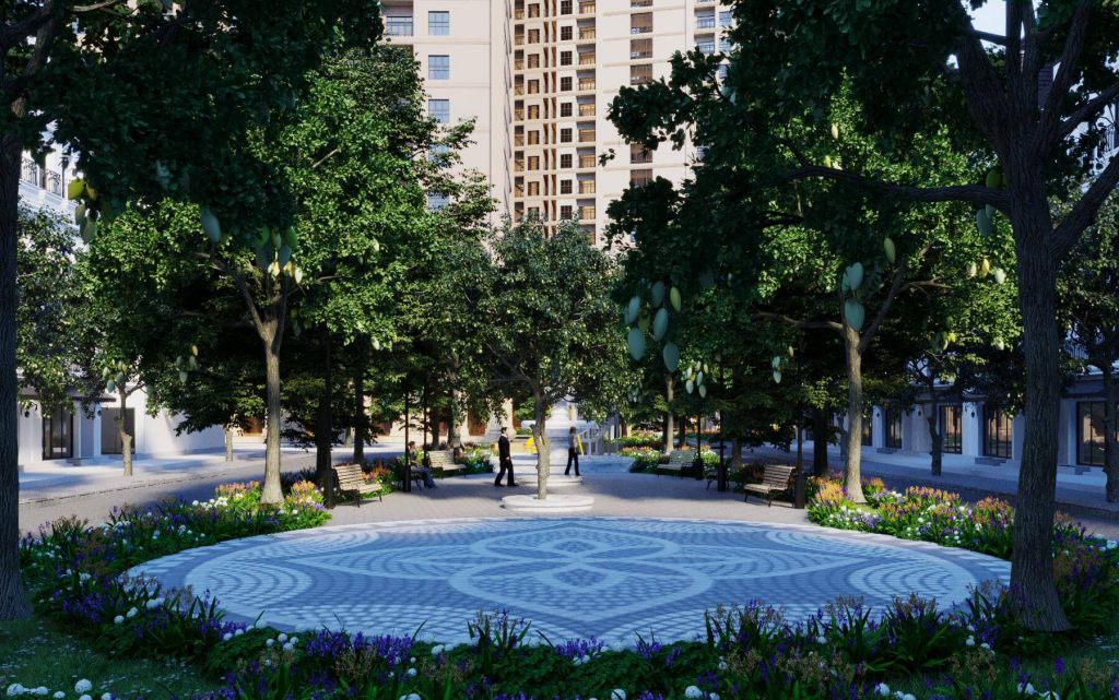 vườn cây dự án aurora garden