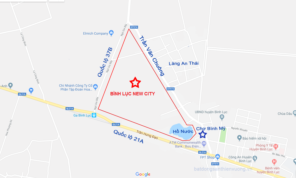 vị trí dự án bình lục new city