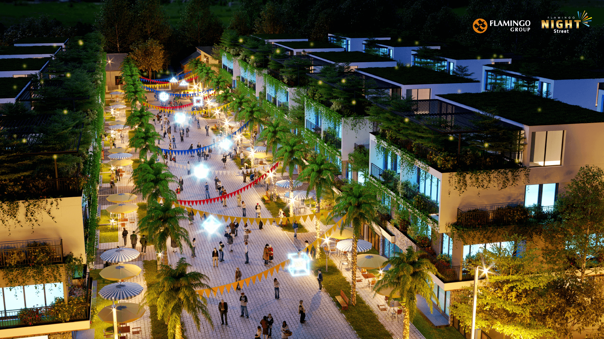 shophouse flamingo night street