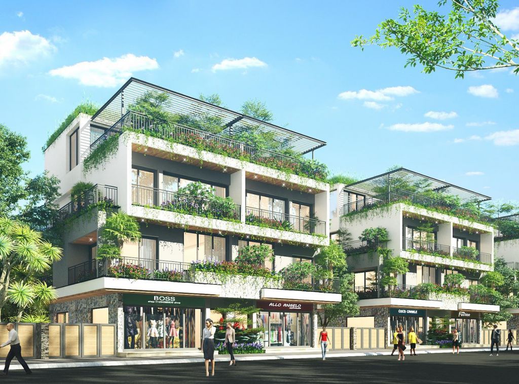 boutique garden villas flamingo night street
