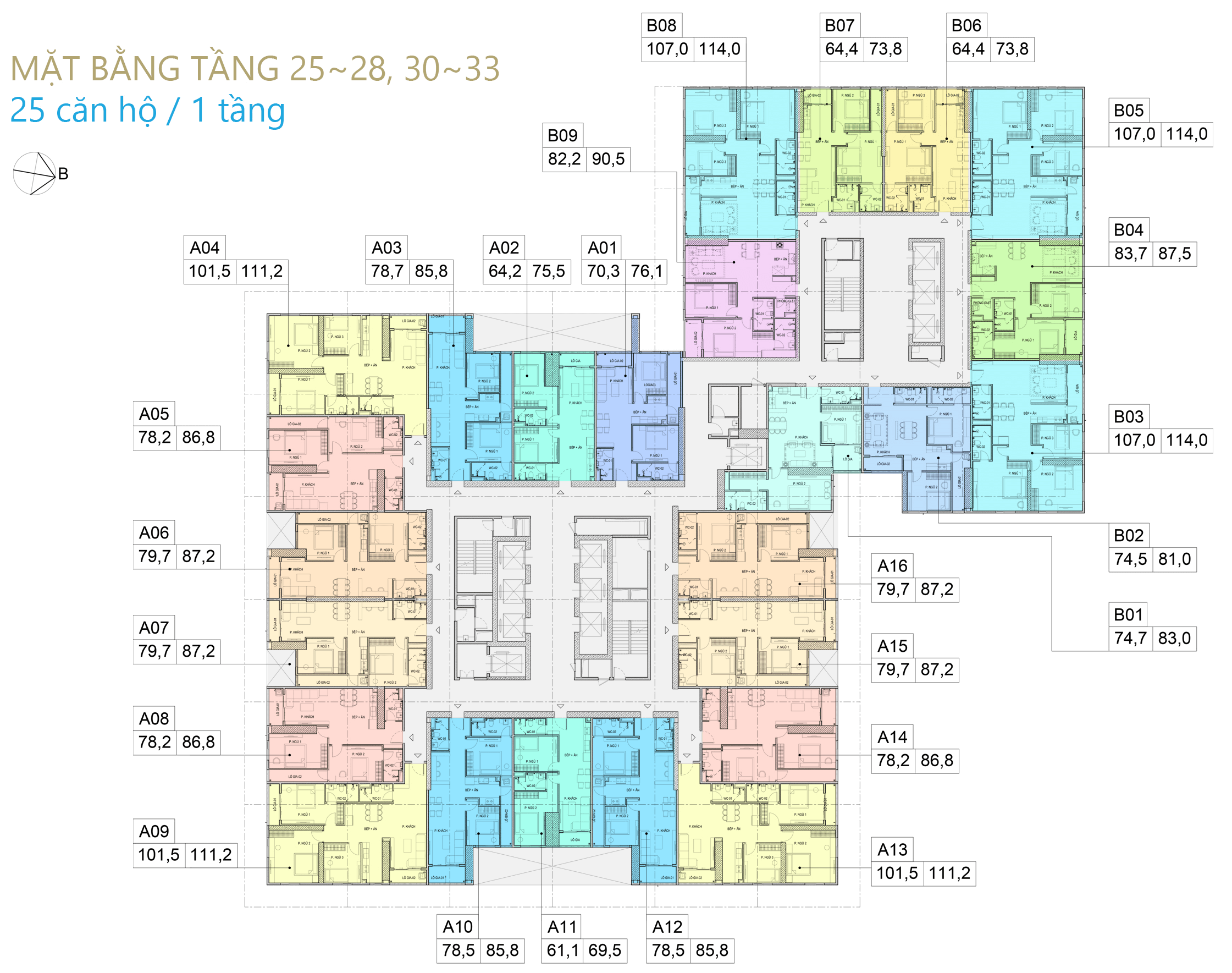 mặt bằng chung cư bid residence