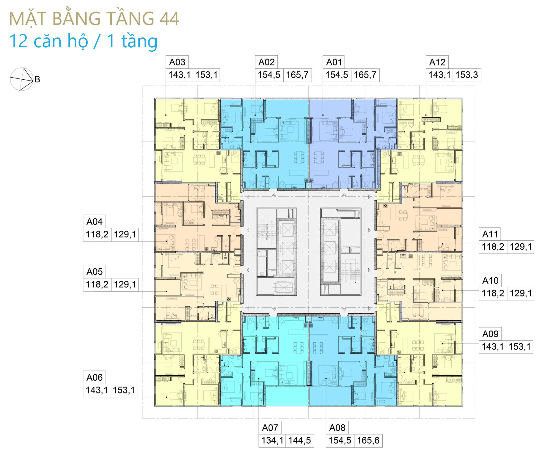 mặt bằng chung cư bid residence