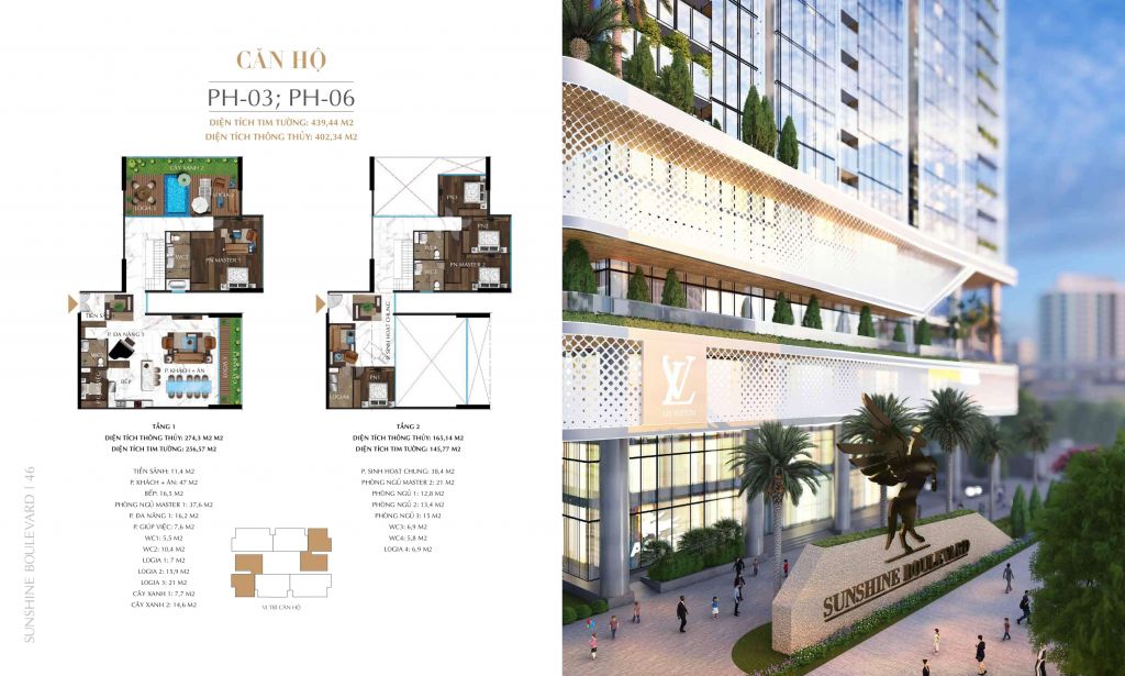 thiết kế căn hộ penthouse sunshine boulevard