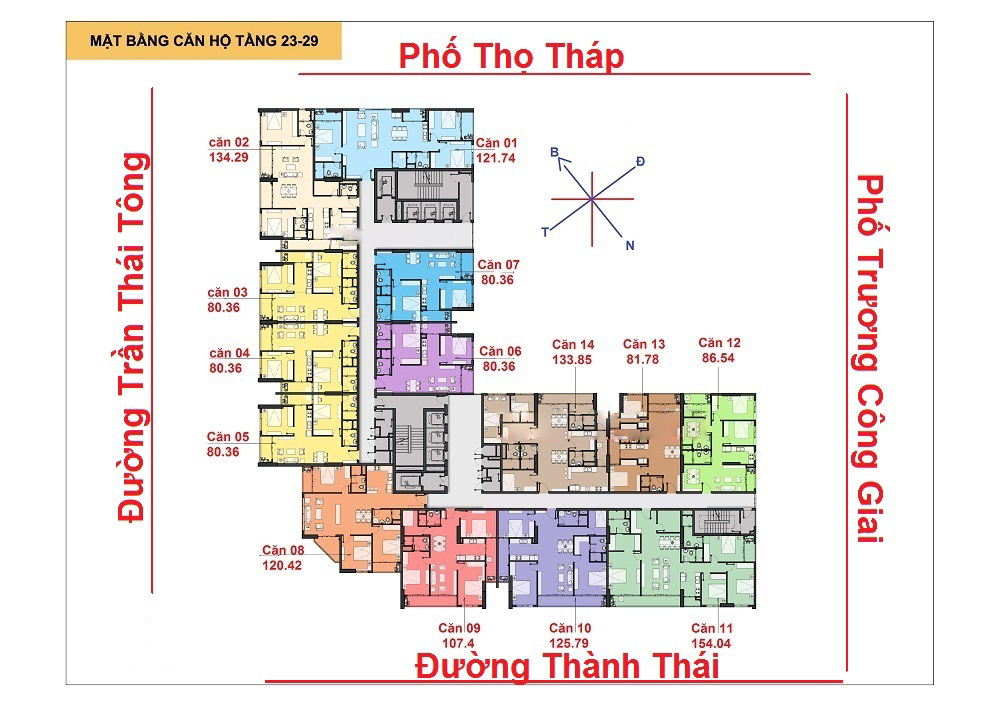 mặt bằng chung cư the park home cầu giấy