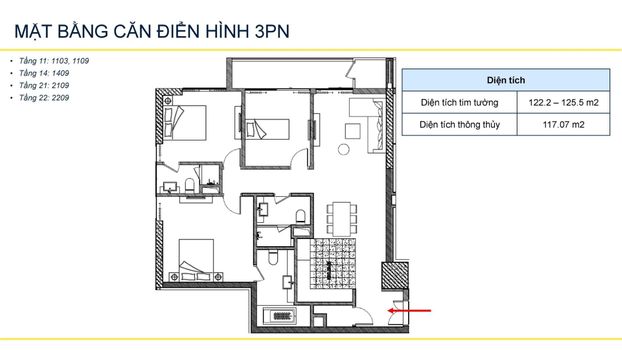 căn hộ 3 ngủ lancaster núi trúc