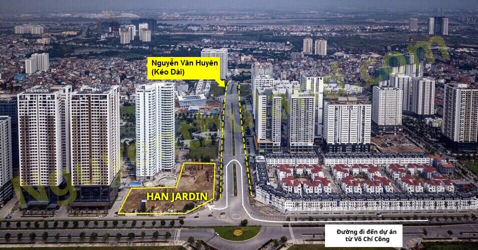 vị trí dự án han jardin ngoại giao đoàn