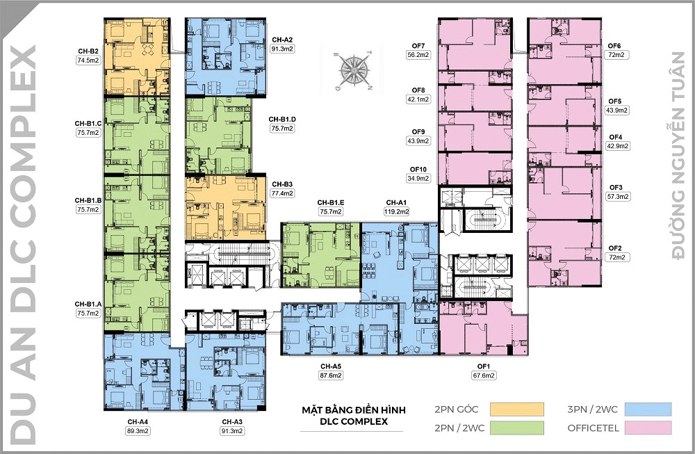 mặt bằng dự án dlc complex nguyễn tuân