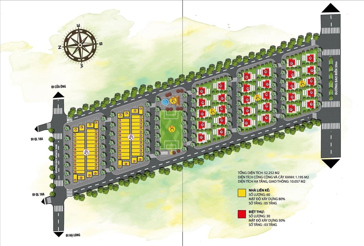 mặt bằng dự án cẩm đông ocean park