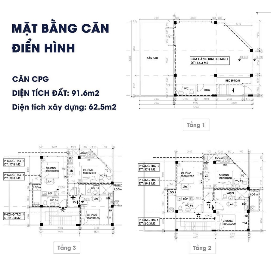 thiết kế shophouse apec điềm thụy 1