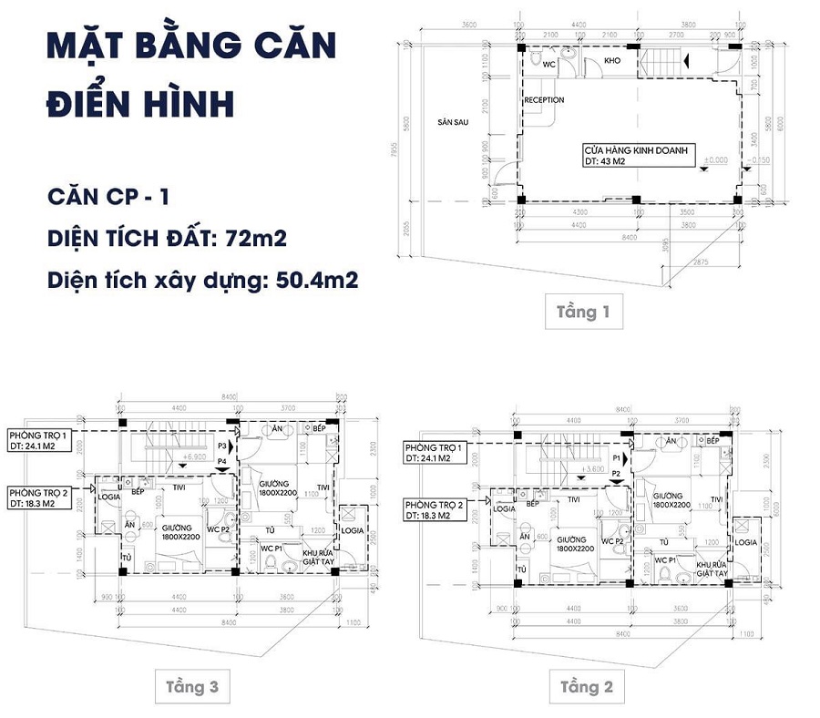 thiết kế shophouse apec điềm thụy 3