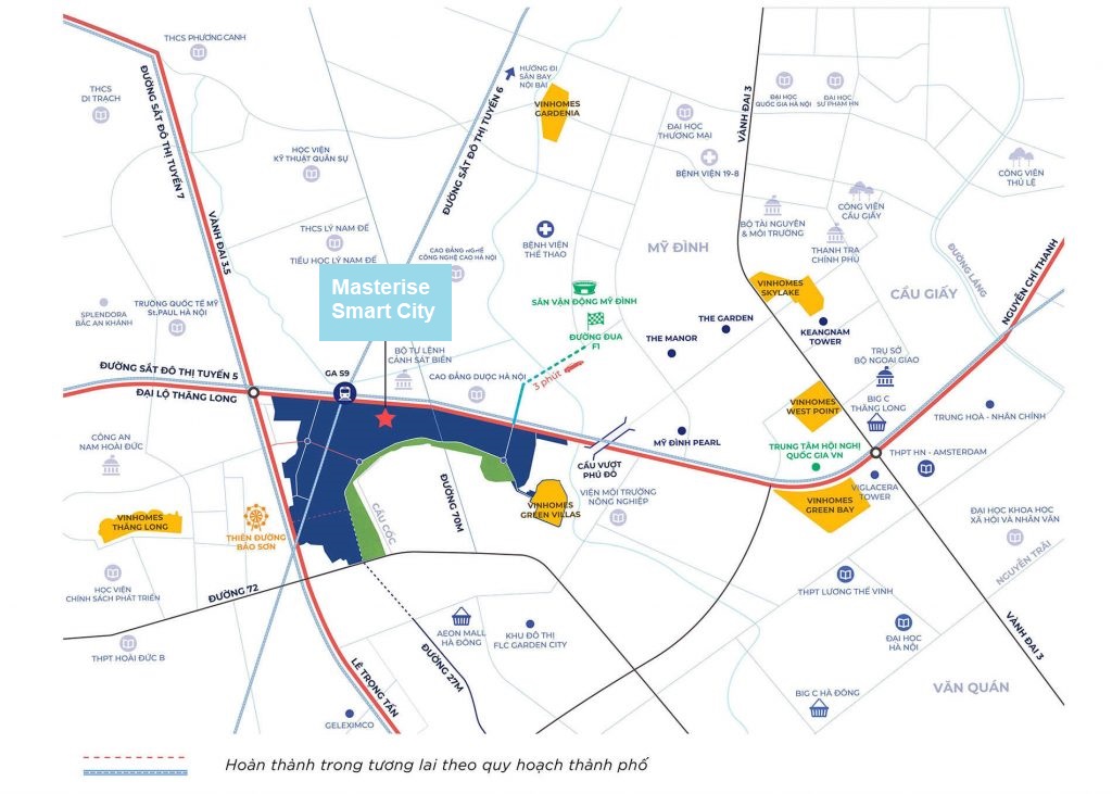 vị trí dự án masteri smart city