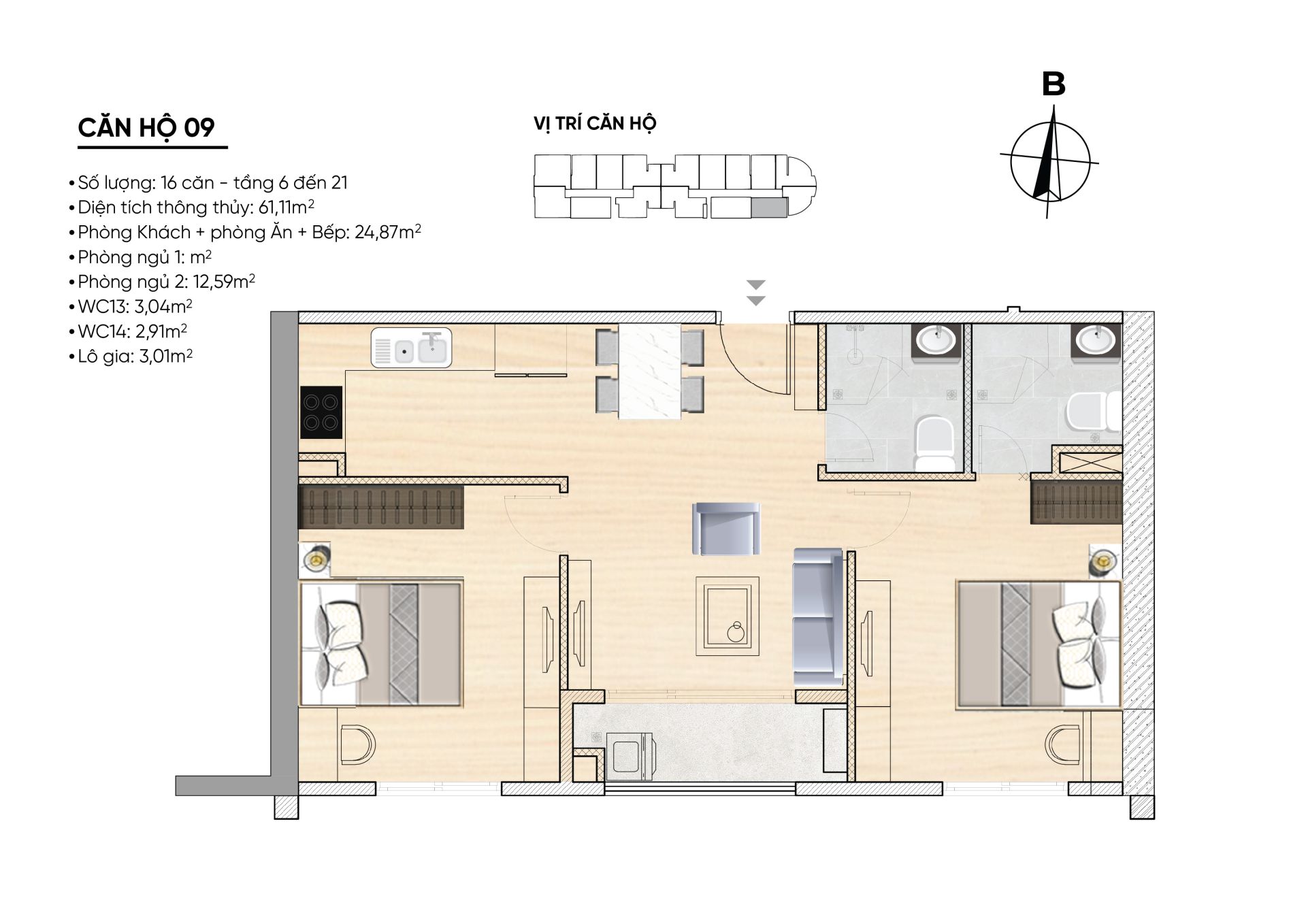 thiết kế chi tiết căn hộ 5