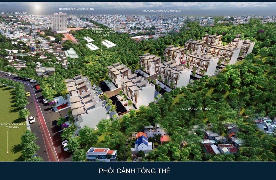 phối cảnh dự án hòa lạc charm villas đông xuân