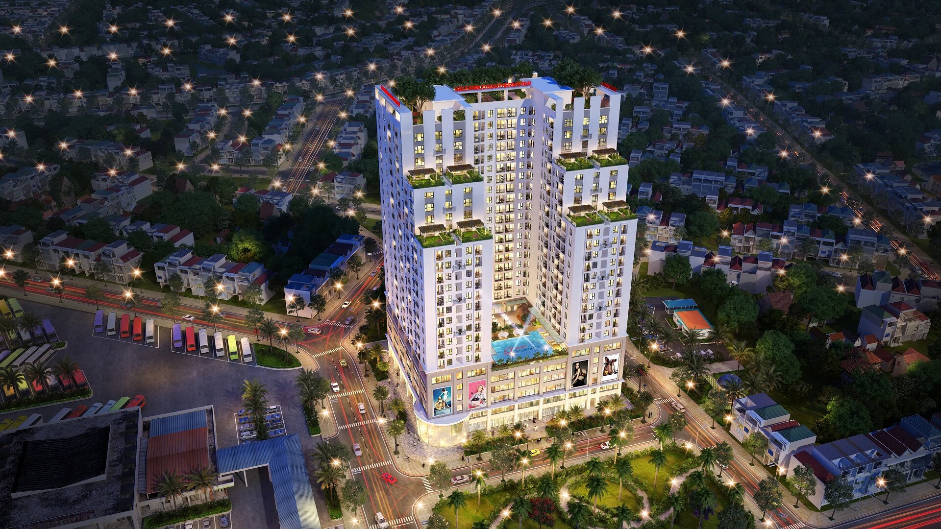 Phối cảnh dự án chung cư Geleximco Southern Star Giải Phóng