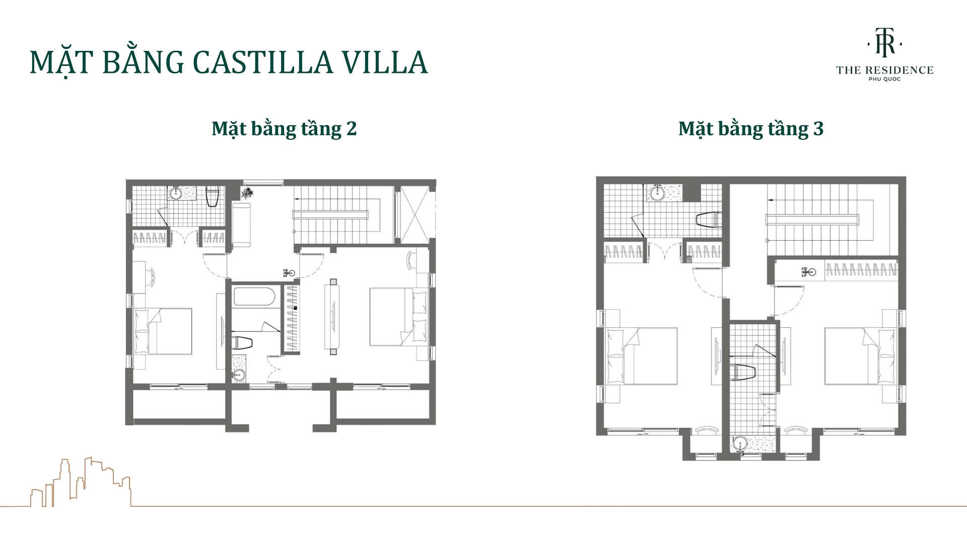 mặt bằng biệt thự castilla