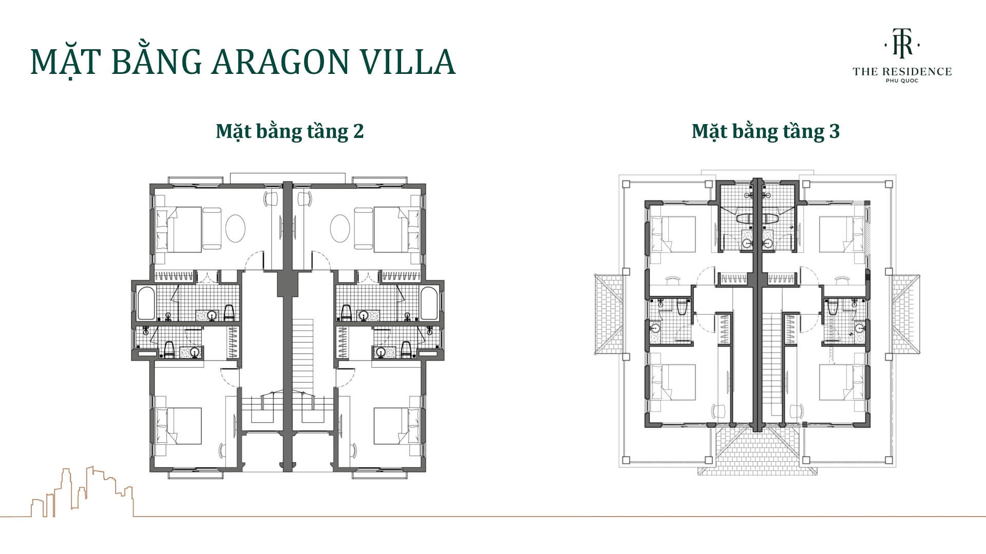 mặt bằng biệt thự galicia