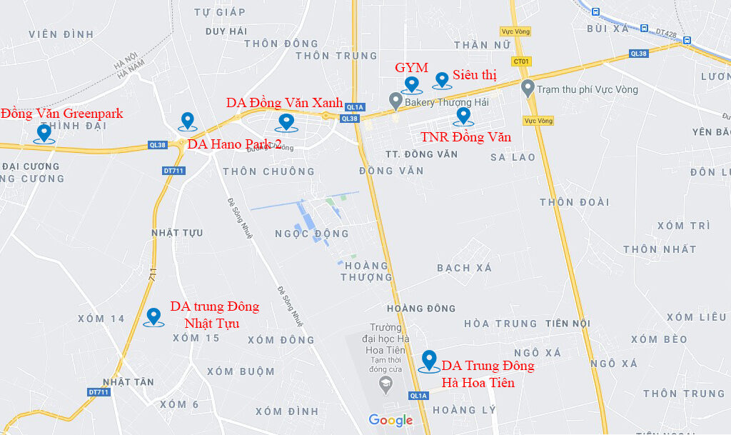 vị trí dự án hano park 2