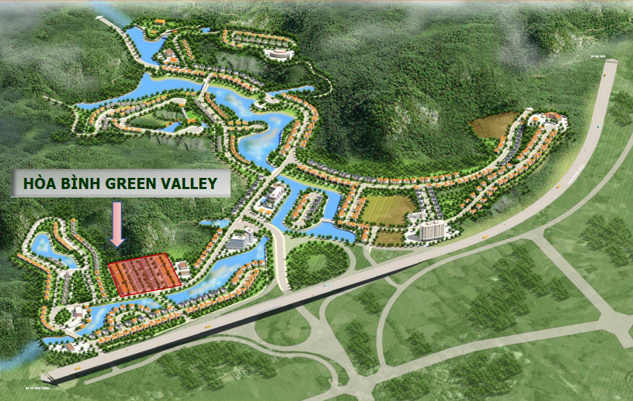 vị trí dự án hòa bình green valley