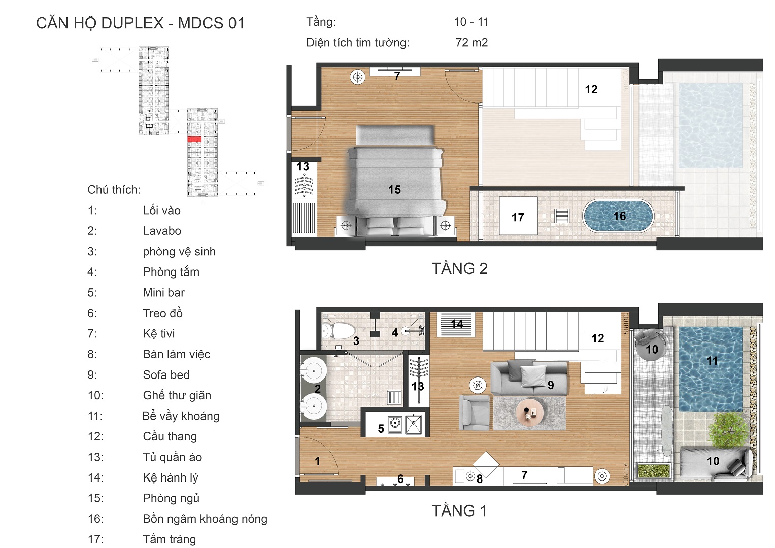 thiết kế căn hộ highland park sky villas