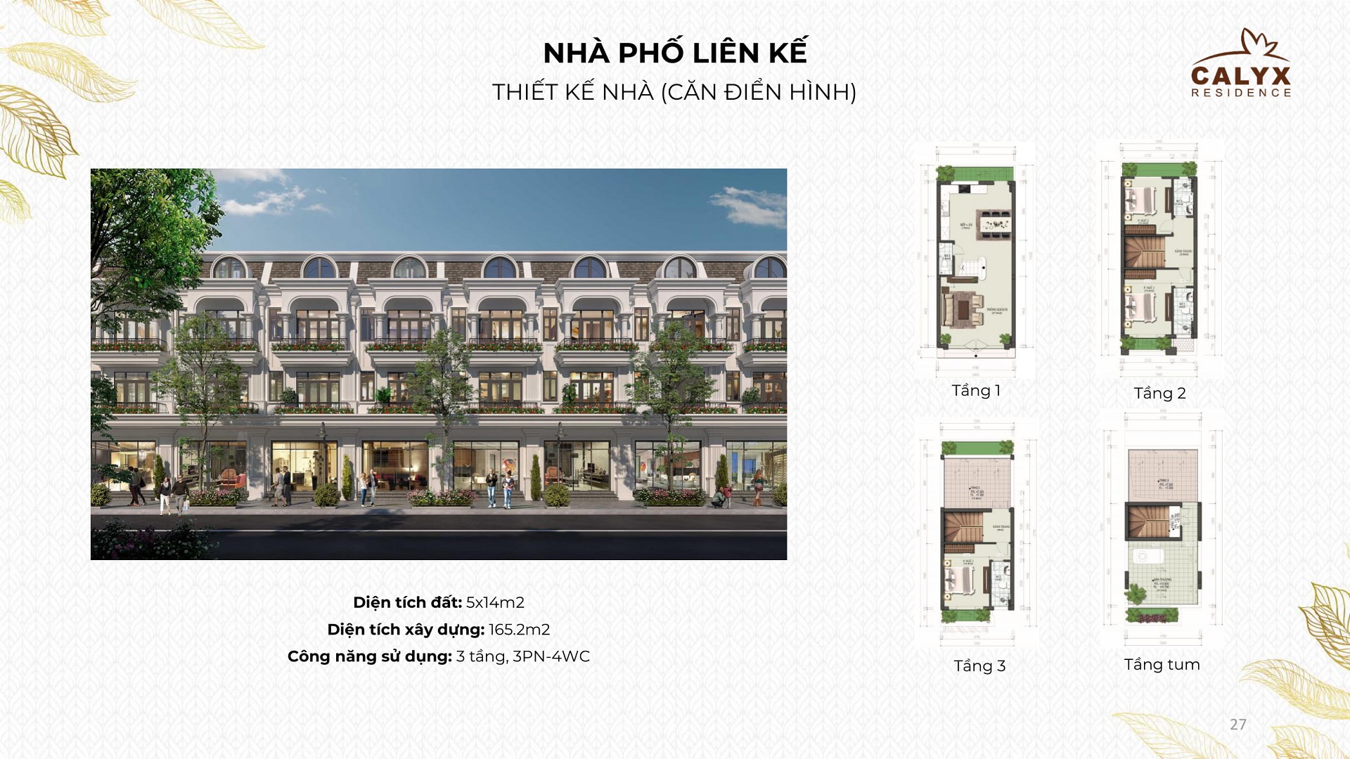 thiết kế liền kề calyx residence 319 uy nỗ đông anh