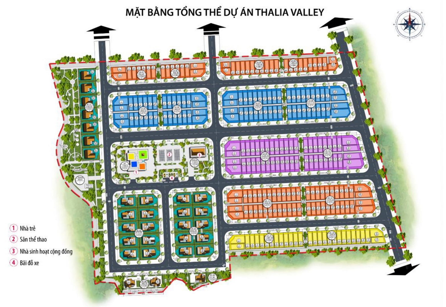 mặt bằng dự án thalia valley uông bí