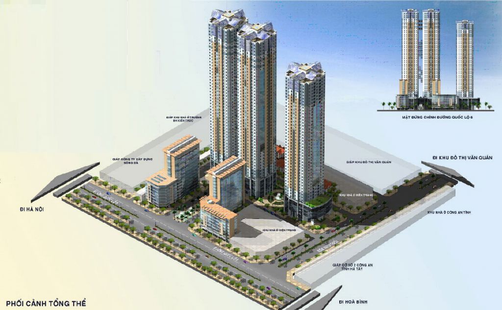 phối cảnh dự án ariyana lakeside văn quán hà đông