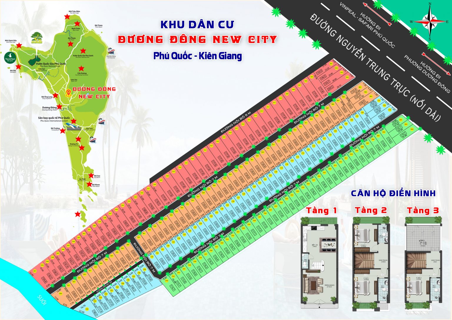 mặt bằng dự án dương đông new city phú quốc