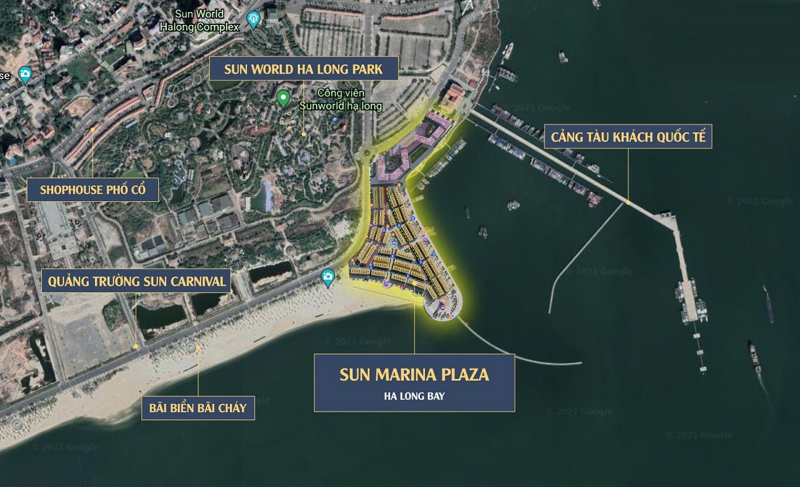 vị trí dự án sun marina plaza hạ long