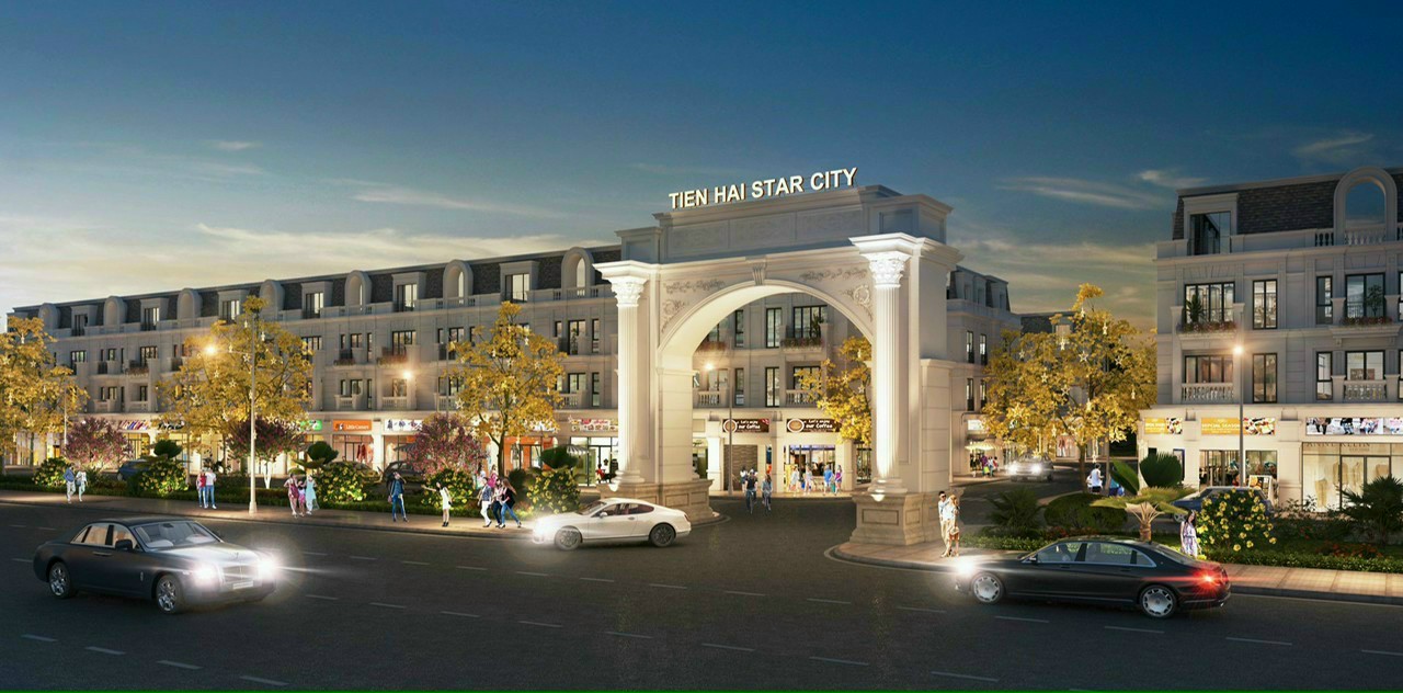 cổng chào dự án tiền hải star city thái bình